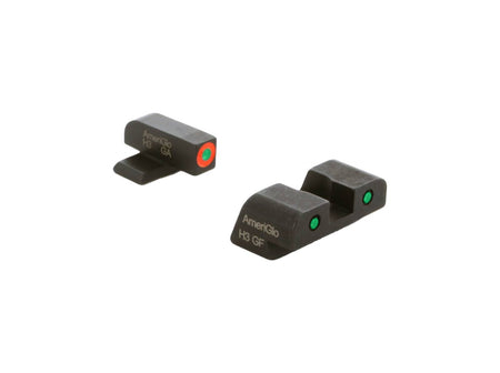 AmeriGlo Night Sights Springfield Hellcat Std - Green/Orange Front & Green/Black Rear Set