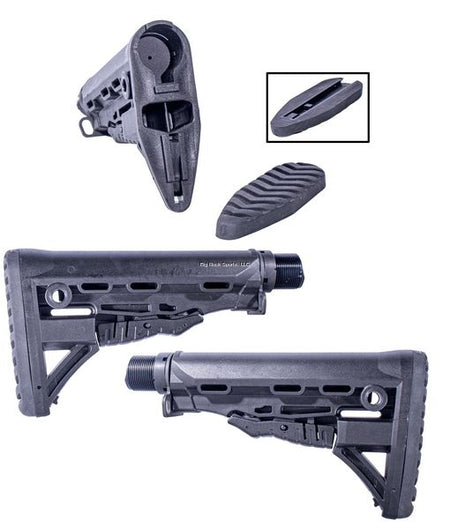 ATI SR-1 Complete AR Buttstock Assembly Milspec Buffer Tube and Castle Nut