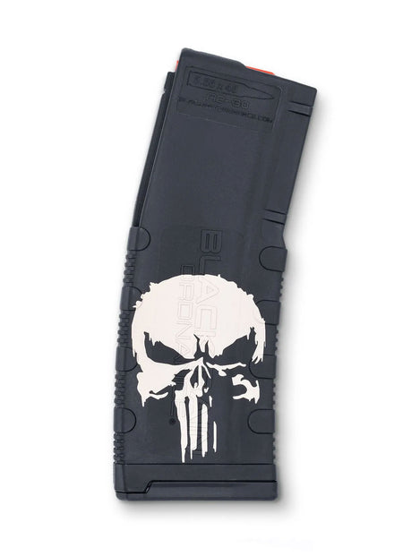 Black Rain Laser Etched Punisher No Flag 30-Round Magazine