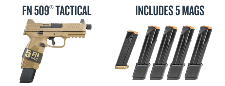 FN 509T BUNDLE FDE 9MM PSTL 1-17RD 4-24RD MAGS