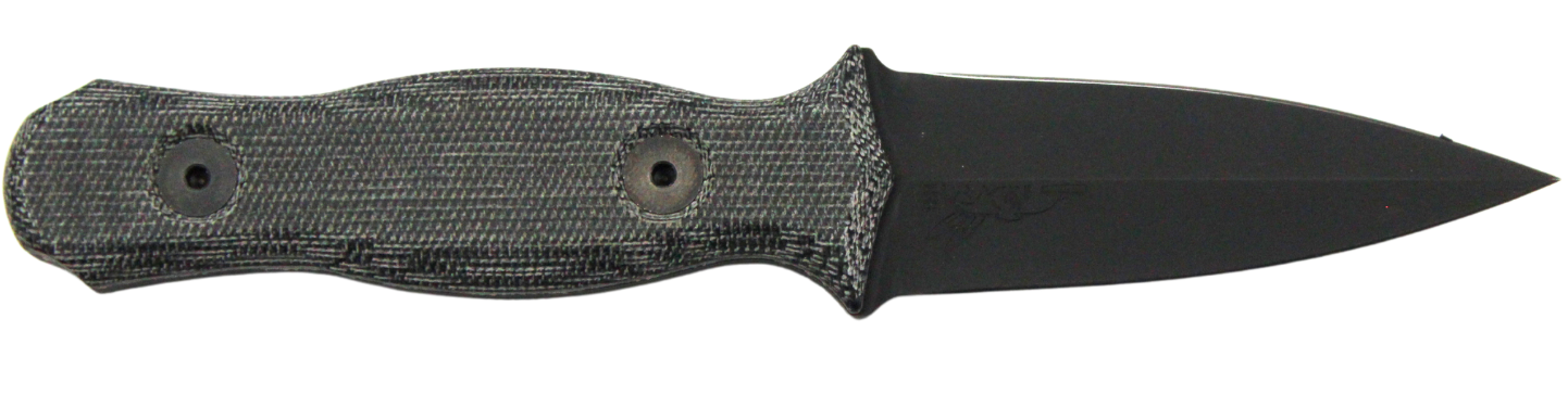 Half Face Blades Trident Dagger Fixed Blade 3" S45VN Steel HRC60 Armor Black Gray Micarta