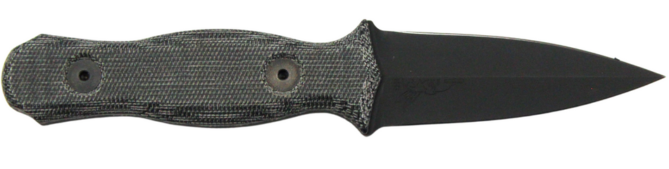 Half Face Blades Trident Dagger Fixed Blade 3" S45VN Steel HRC60 Armor Black Gray Micarta