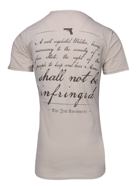 Glock 2nd Amendment Short Sleeve T-Shirt Tan Small