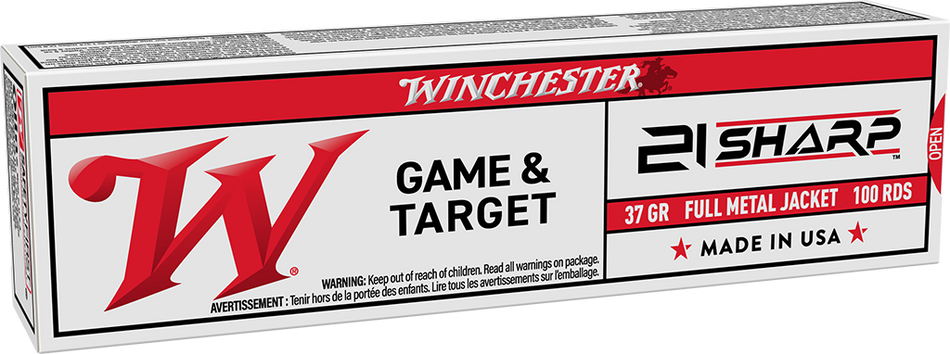 Winchester Game & Target .21 Sharp 42 grain Full Metal Jacket ammunition