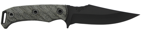 Half Face Blades Tosahwi Fixed Blade 4" CPM S45VN Steel Armory Black Gray Micarta