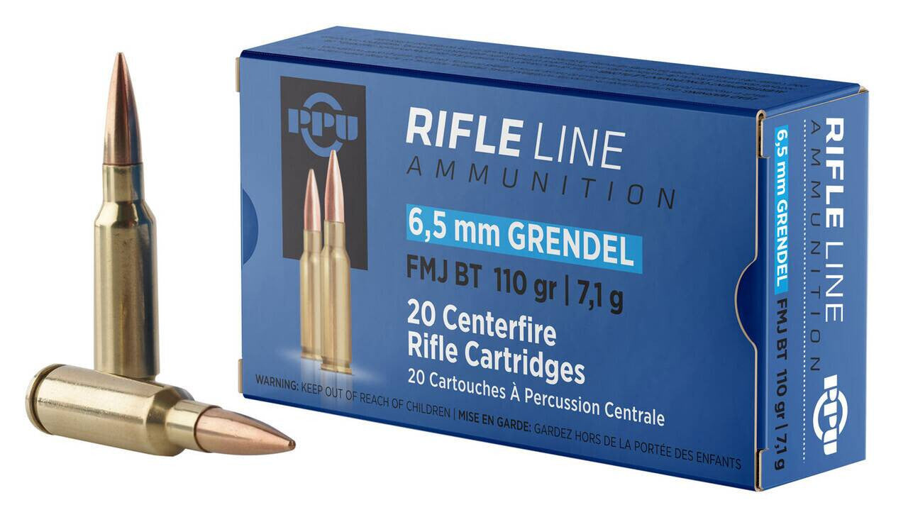Prvi Partizan Rifle Line 6.5mm Grendel 110 grain Full Metal Jacket Boat Tail ammunition