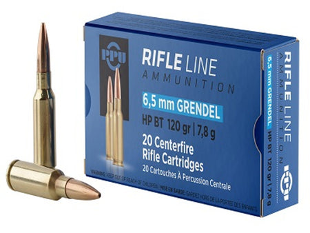 Prvi Partizan Rifle Line 6.5mm Grendel 120 grain Hollow Point Boat Tail ammunition