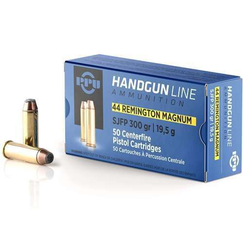 Prvi Partizan Handgun Line .44 Magnum 300 grain Semi Jacketed Flat Point ammunition
