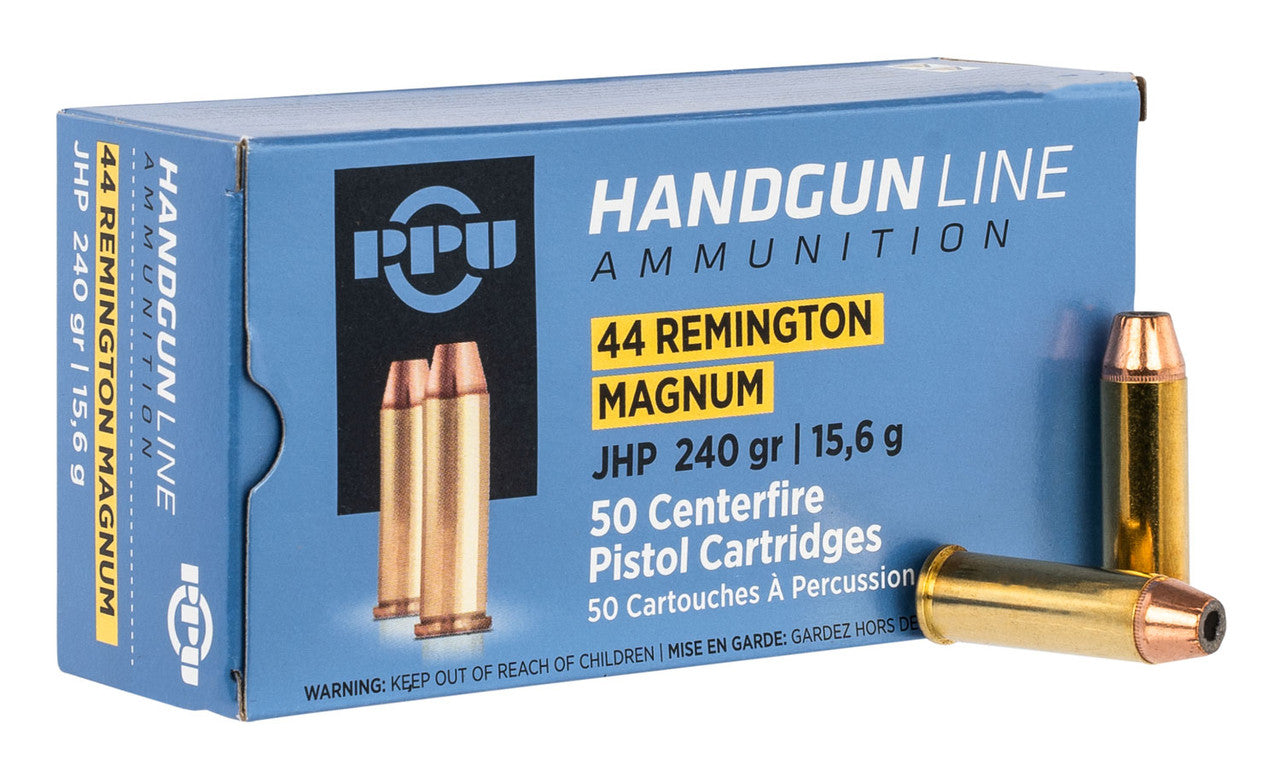 Prvi Partizan Handgun Line .44 Magnum 240 grain Jacketed Hollow Point ammunition
