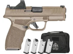 dSPRINGFIELD ARMORY HELLCAT PRO GEAR UP PKG FDE OSP PSTL 3.7" 2-17RD 3-15RD CT-1500 & BAG