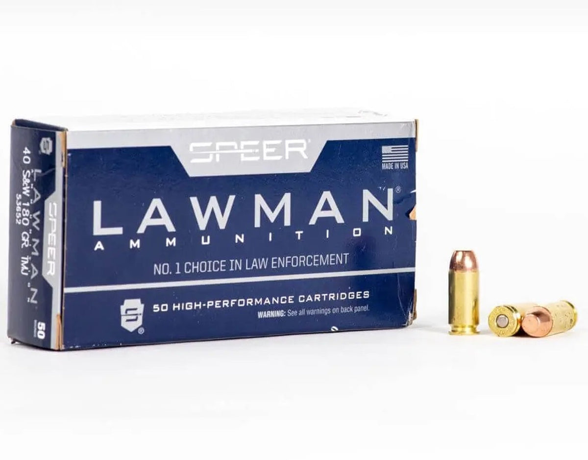 Speer Lawman .40 S&W 180 grain Total Metal Jacket ammunition