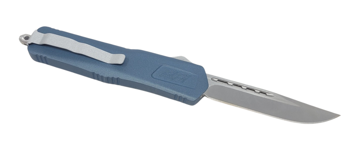 Great Lakes 8" Auto Smooth Blade Knife Medium Blue