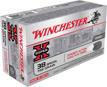 Winchester Super X Cowboy Action .38 Special 158 grain Lead Flat Nose ammunition