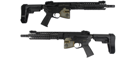 SPIKES TACT RARE BREED CRUSADER 11.5" 5.56 PISTL 10" M-LOK W SB3 BRACE & R2