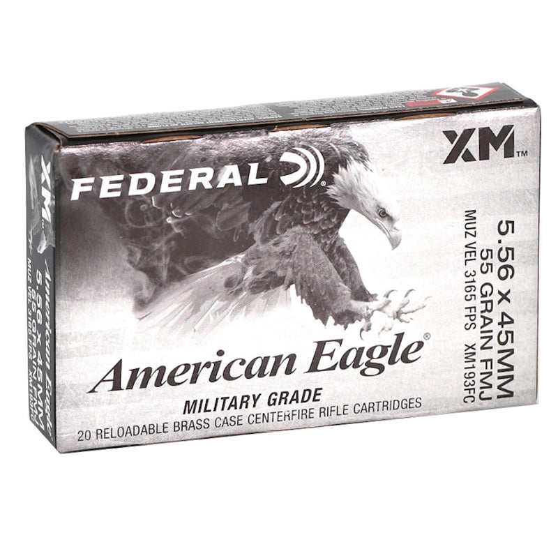 Federal AMERICAN EAGLE .223 Remington 55 Gr FMJ
