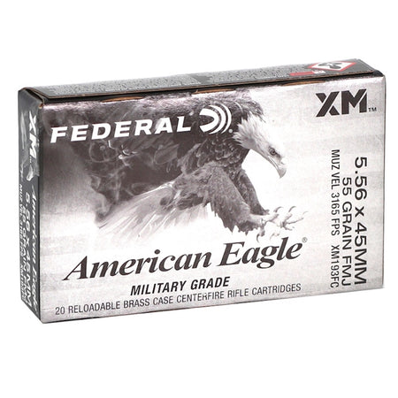 Federal AMERICAN EAGLE .223 Remington 55 Gr FMJ
