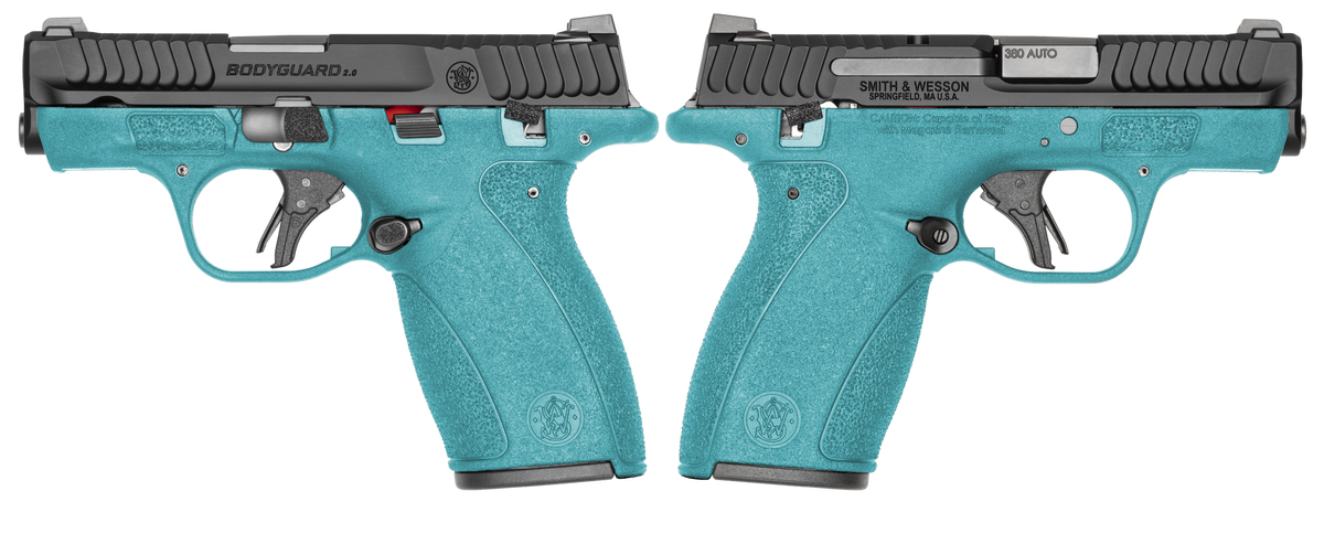 SMITH & WESSON BODYGUARD 2.0 380ACP PISTOL T.S. AZTEC TEAL ORION EXCLUSIVE 1-12RD 1-10RD MAG