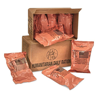 HDR US Military Humanitarian Surplus MRE 10 Meals/CS No Heating Element