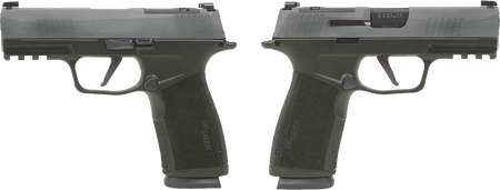 SIG SAUER P365 X-MACRO 9MM PSTL 3.7" CRUSHED SILVER BATTLEWORN 2-17RD MAGAZINES