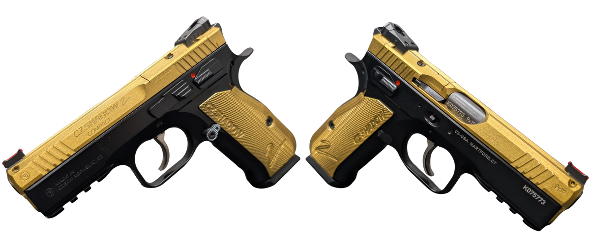 CZ SHADOW II COMPACT 9MM PISTOL GOLD 4" 2-15RD MAGS