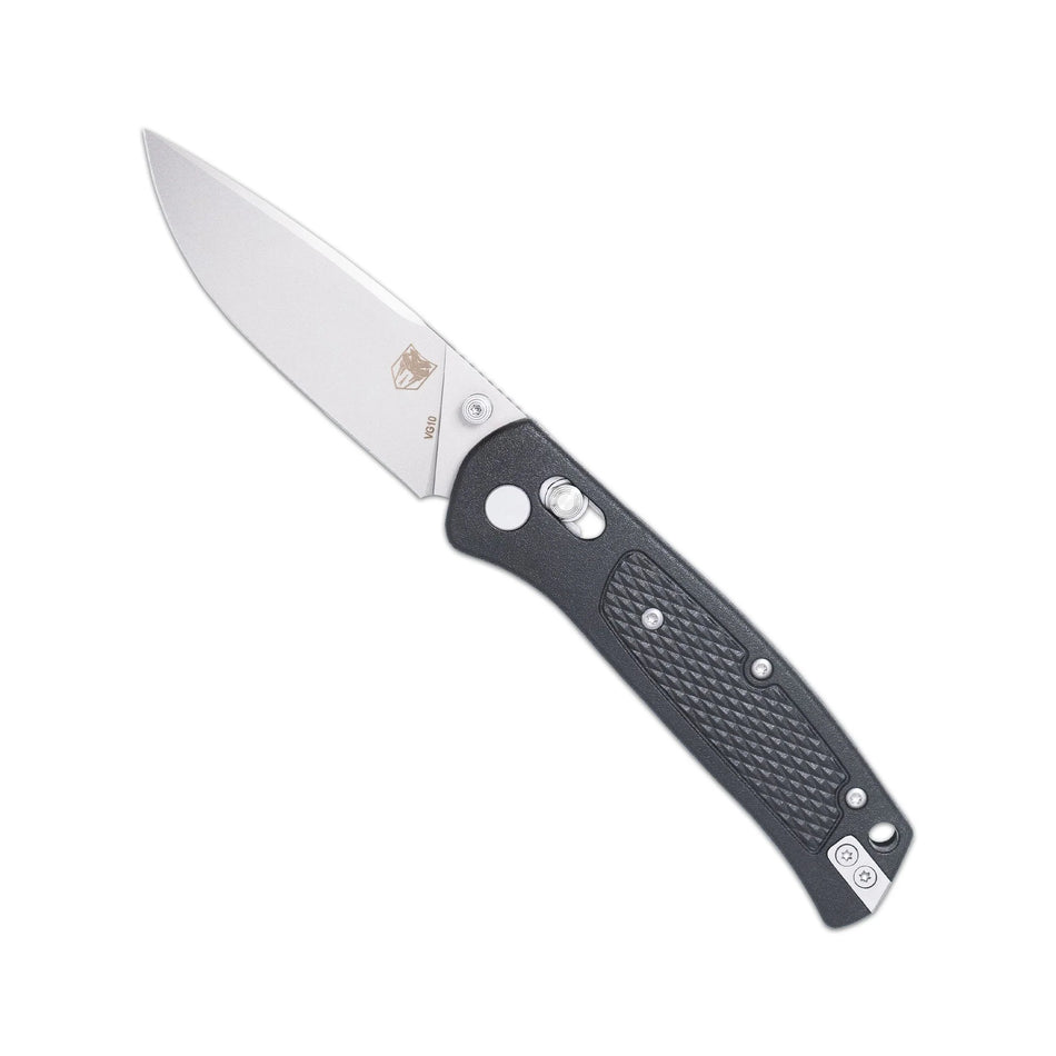 CobraTec EDC Scout Grivory Bar Lock Black Folder VG-10 Drop Point Blade