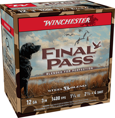 WINCHESTER 12 GA 3 HS 1-1/4 2.5 & 4 BLEND 25 RD/BX 10 BX/CS