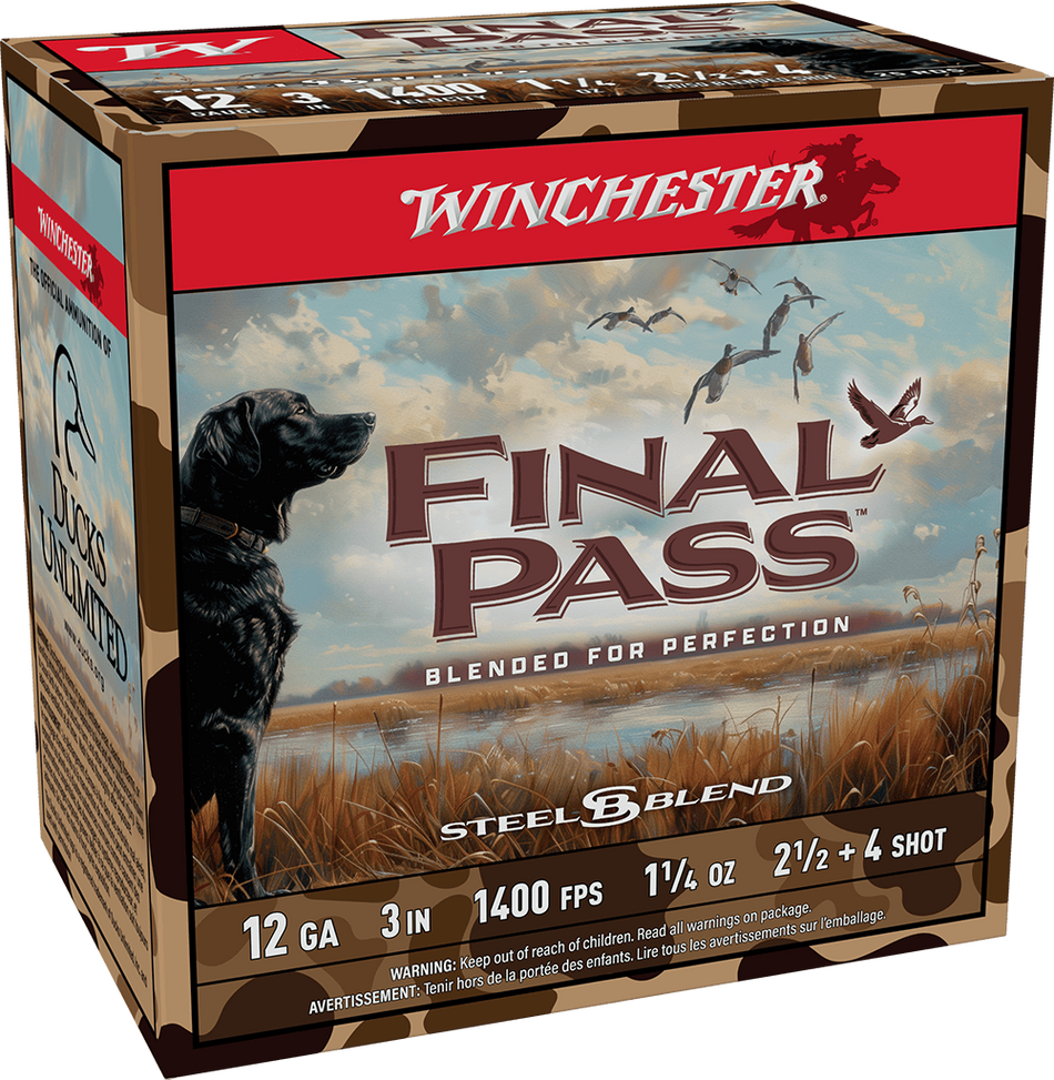 WINCHESTER 12 GA 3 HS 1-1/4 2.5 & 4 BLEND 25 RD/BX 10 BX/CS