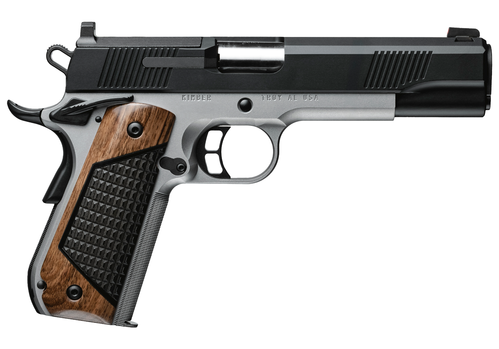 KIMBER CUSTOM 1911 NEXT GENERATION 45ACP PISTOL 5" TWO TONE, O.R.BLK WALNUT/G10 GRIPS 2-7RD MAGS