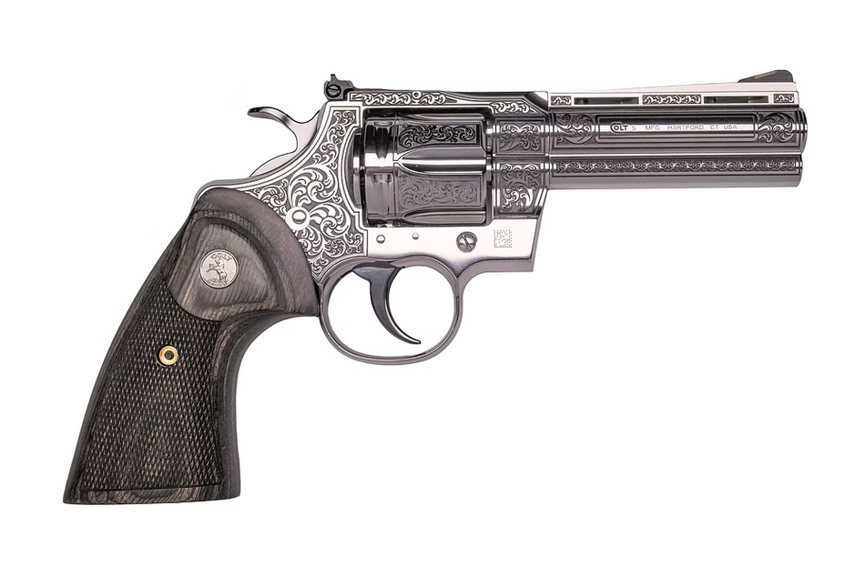 COLT PYTHON RENAISSANCE 357MAG 4.25" REVOLVER STS ENGRAVED WALNUT GRIP