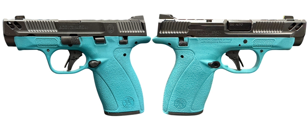 SMITH & WESSON PC BODYGUARD 2.0 CARRY COMP AZTEC TEAL FRM 380ACP PISTOL 3.1" M.S 1-10RD, 1-12RD MAG