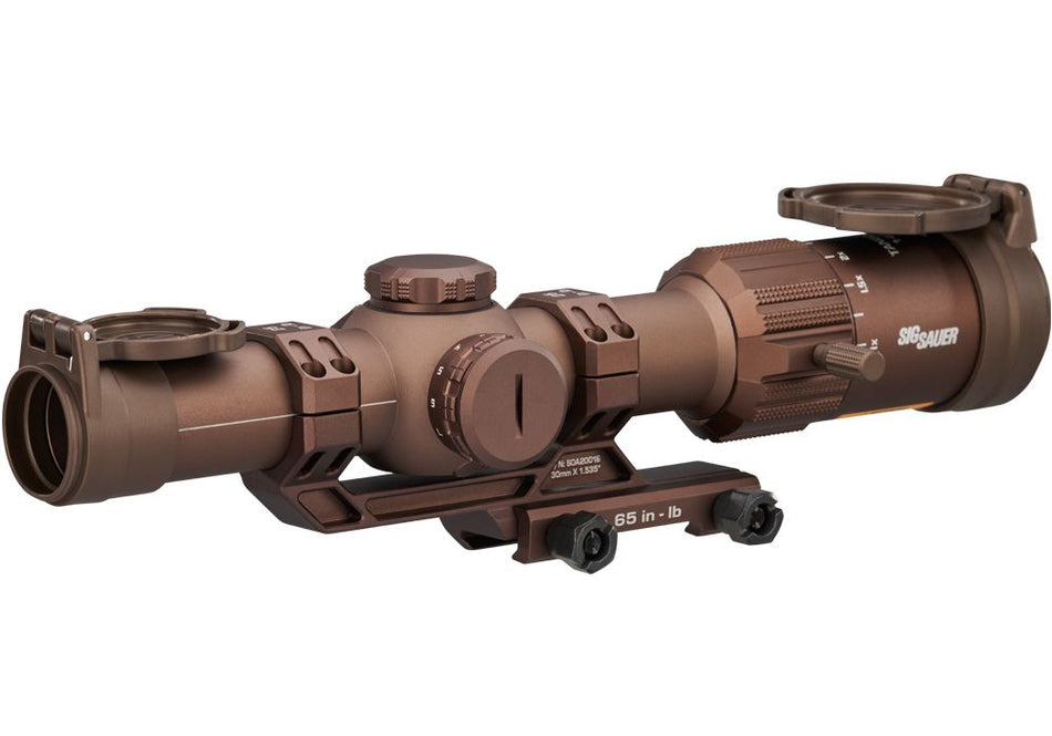 SIG SAUER TANGO MSR 1-6X24 SCOPE 30MM SFP ILLUMINATED MSR BDC8 RETICLE, 0.5MOA COYOTE W/ MOUNT