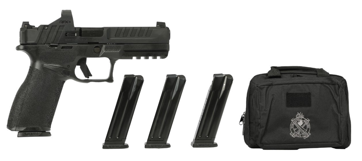 dSPRINGFIELD ARMORY ECHELON 4.5" 9MM 3 DOT TRITIUM GEAR UP 25 5 MAG RANGE BAG VIRIDIAN GRN OPTIC