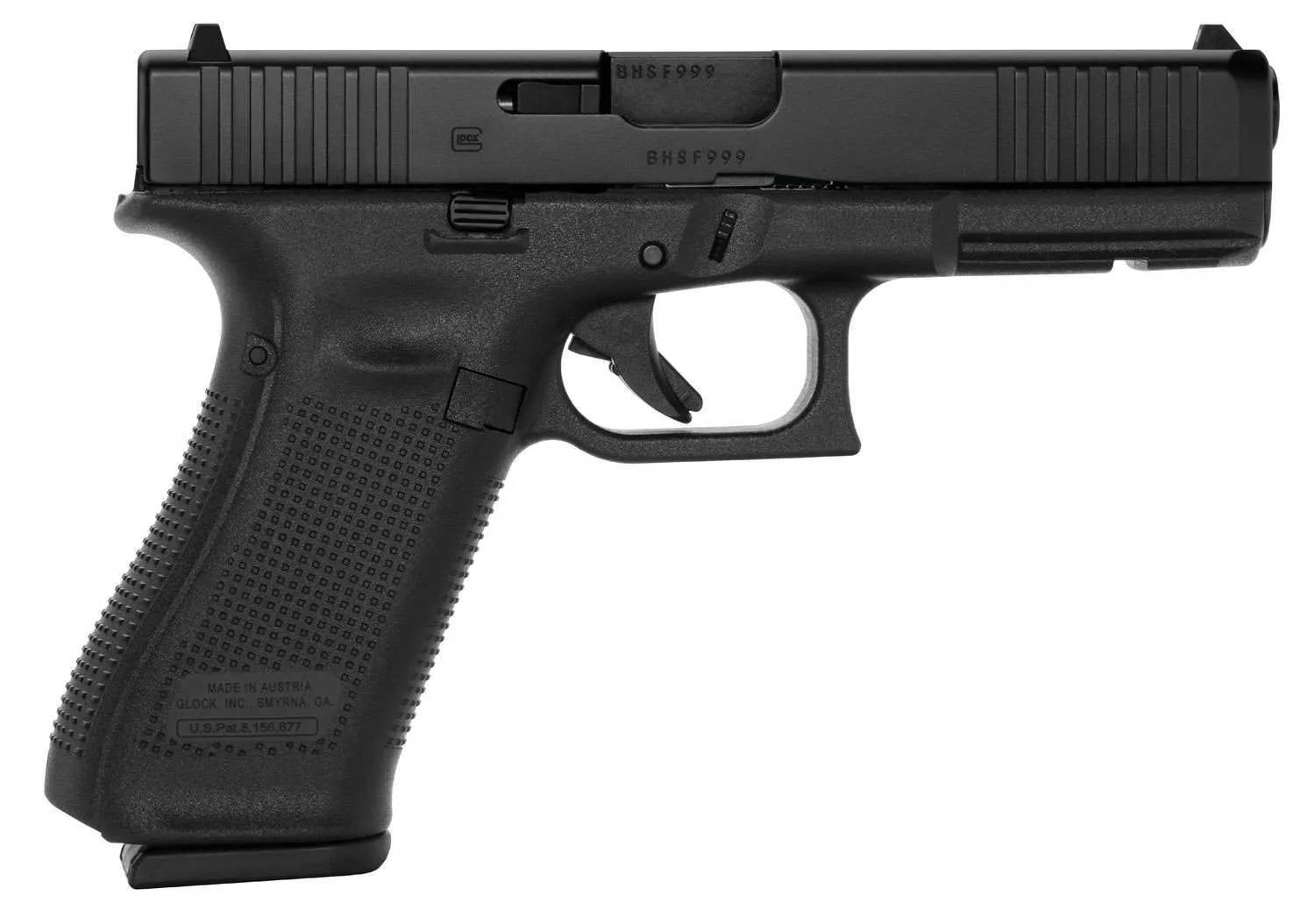 Glock 17 G17 Gen 5 MOS BFG HGA 9mm Handgun 4.49 In BBL 5lb Trigger Black 17rd Mags BFG Frame