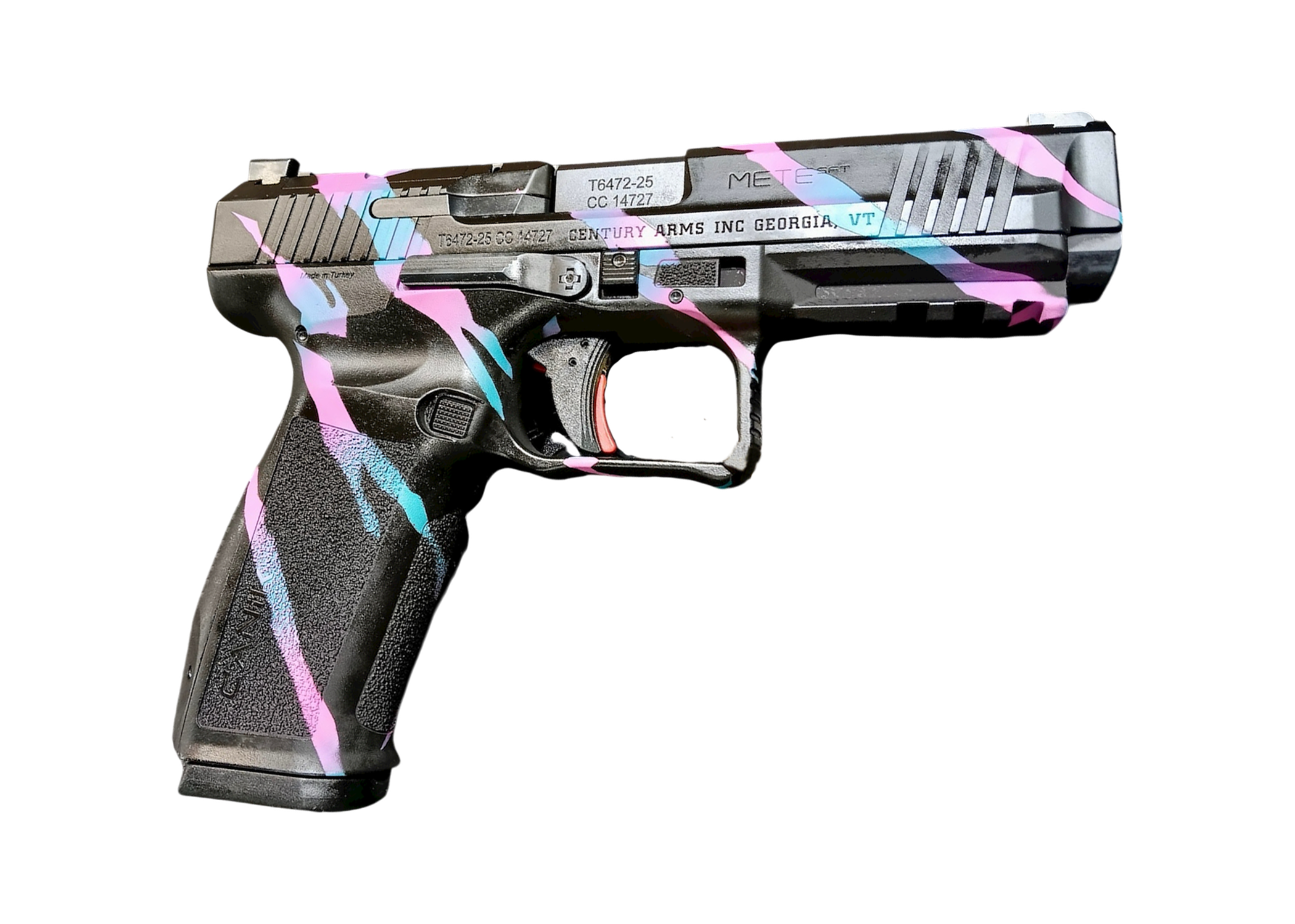CENTURY CANIK METE SFT ONE SERIES 9MM MIAMI TIGER STRIPE PSTL 4.46 BRL 1-18RD MAG