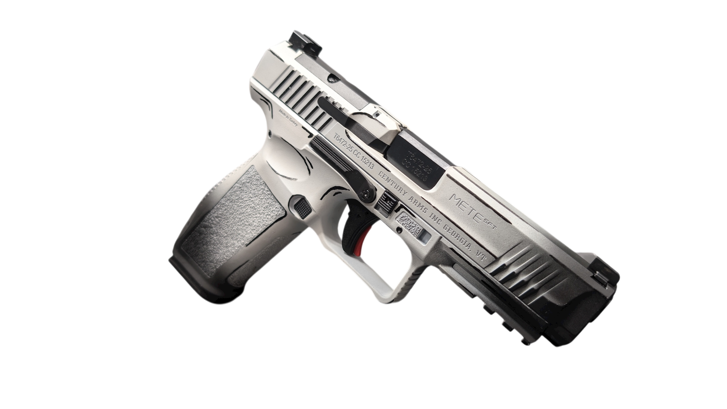 CENTURY CANIK METE SF ONE SERIES DOODLE 9MM PISTOL WHITE/BLACK 1-15RD MAGS