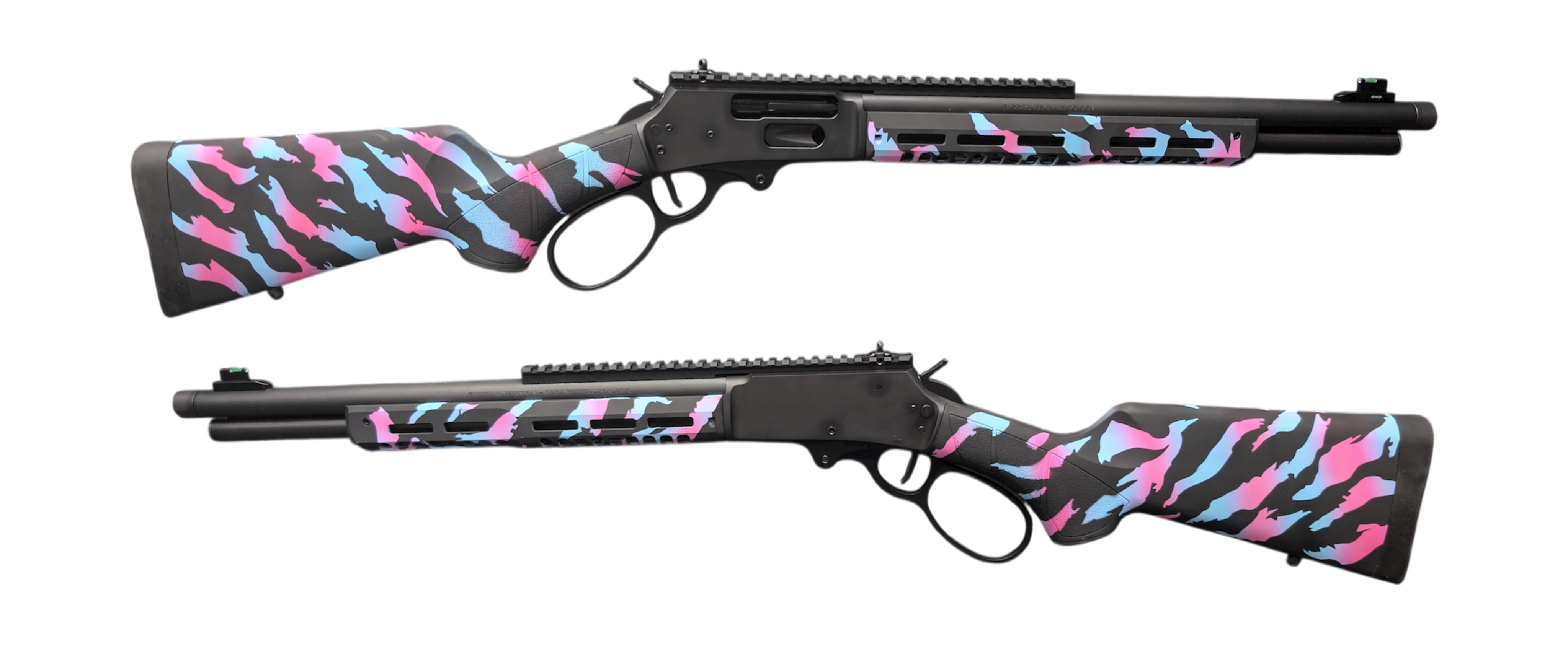 SMITH & WESSON 1854 STEALTH HUNTER MIAMI TIGER STRIPE 45LC LEVER ACTION 16.3" 8+1RD