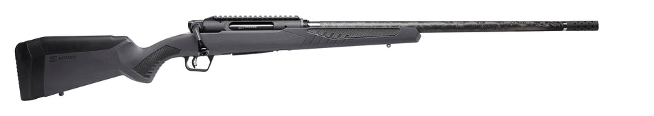 Savage Arms 57898 Impulse Mountain Hunter 270 Win 4+1 22" Carbon Fiber Threaded Barrel, Black Aluminum Receiver w/Picatinny Rail, Gray AccuStock Synthetic Stock, Ambidextrous