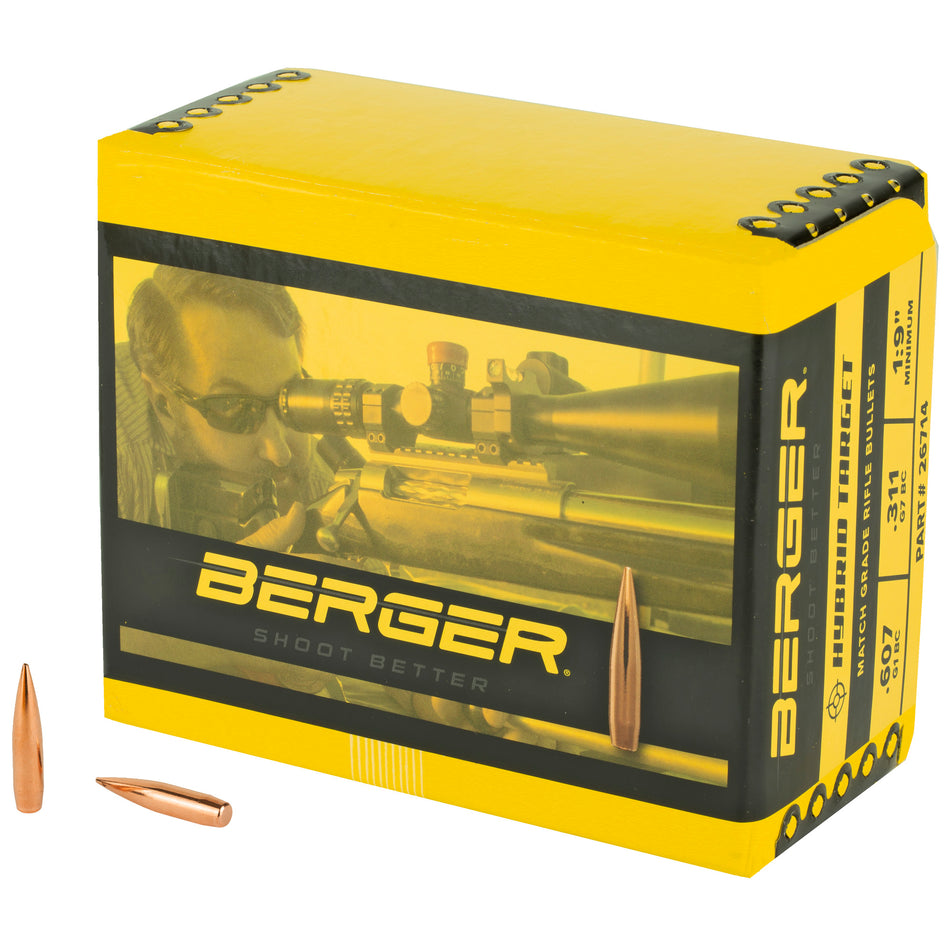 Berger Bullets Hybrid Target .264"/6.5mm 140 Grain Boat Tail Hollow Point 500 Count