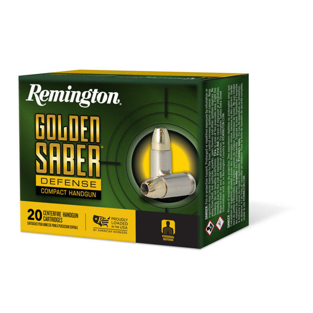 Remington Golden Saber Brass Jacket Hollow Point 124 Grain 9mm Luger/Parabellum 1020 fps
