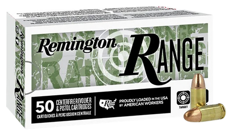Remington Range Full Metal Jacket 124 Grain 9mm Luger/Parabellum 1110 fps