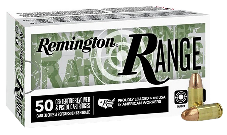 Remington Range Full Metal Jacket 124 Grain 9mm Luger/Parabellum 1110 fps