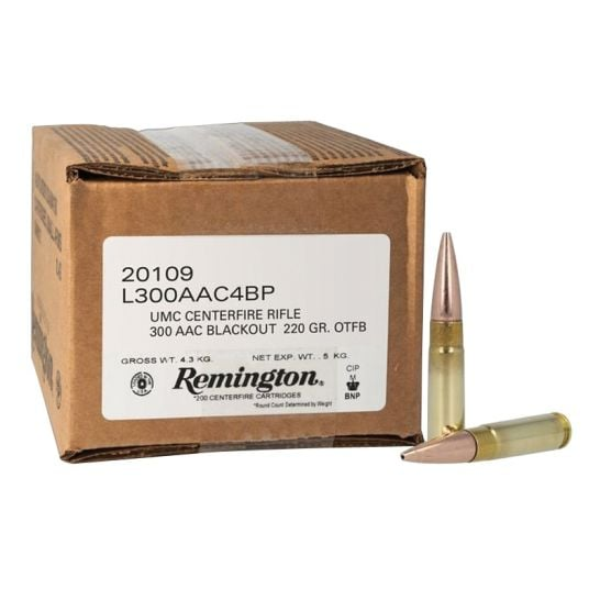 Remington UMC Mega Pack Open Tip Flat Base 220 Grain .300 AAC Blackout 940 fps