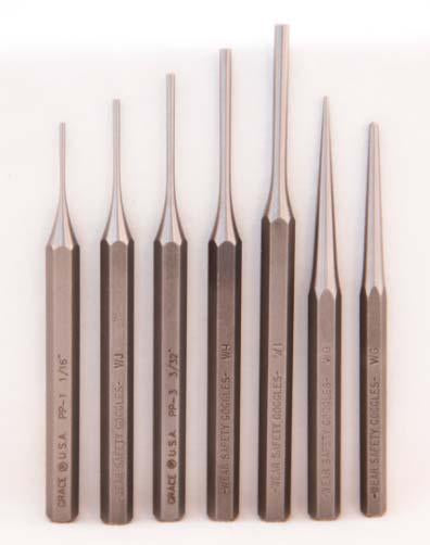 Grace USA 7-Piece High Carbon Steel Gunsmithing Punch Set Made in USA