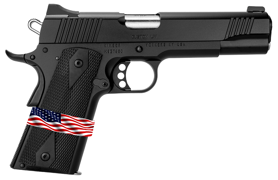 Kimber Mfg, Inc 3000500 Custom LW Liberty 45 ACP 7+1 5" Stainless Match Grade Barrel, KimPro Black Serrated Steel Slide, KimPro Black Aluminum Frame w/Beavertail, ANKA Grip