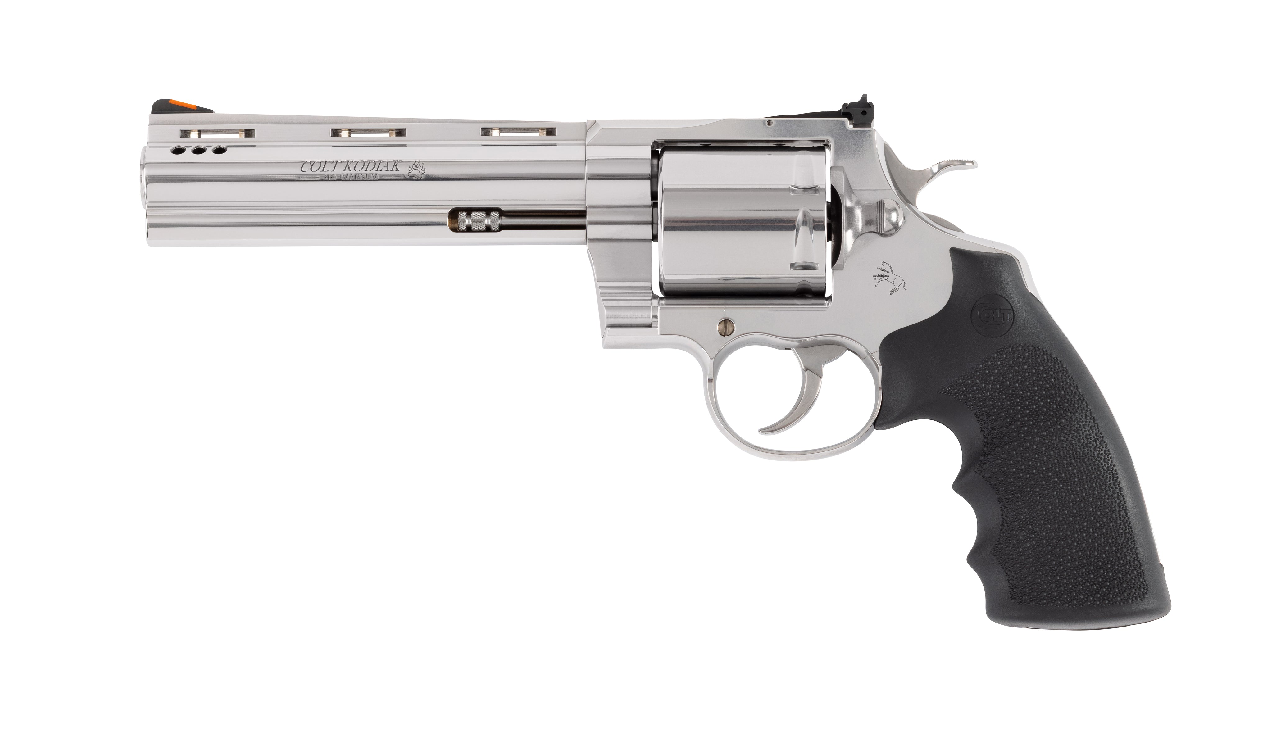 Colt Mfg KODIAKSP6RTS Kodiak 44 Mag 6 Shot 6" Stainless Steel Vent Rib Barrel, Cylinder & Frame, Exposed Hammer