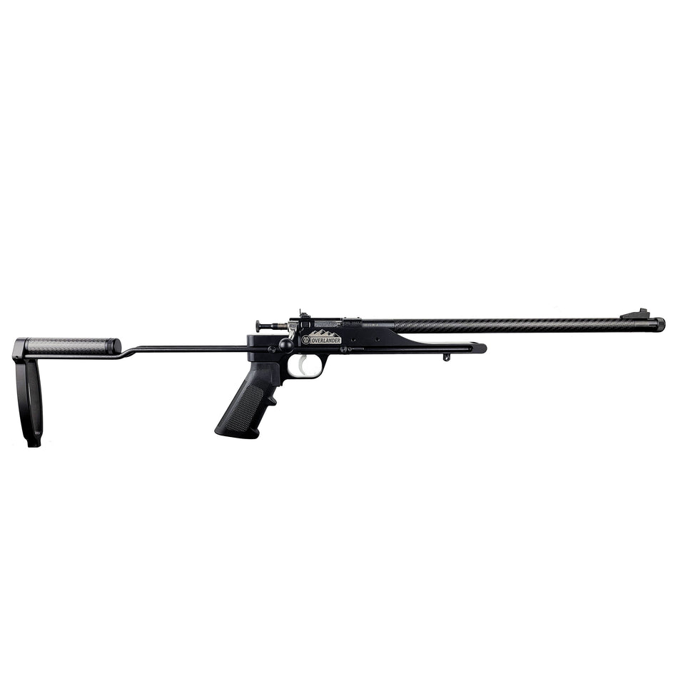 Crickett KSA2190 Precision 6061 Overlander Pack Rifle 22 LR Single Shot 16.12" Carbon Fiber Threaded Barrel, Black Anodized Picatinny Rail Aluminum Receiver, Aluminum/Carbon Fiber Adjustable Skeletoni