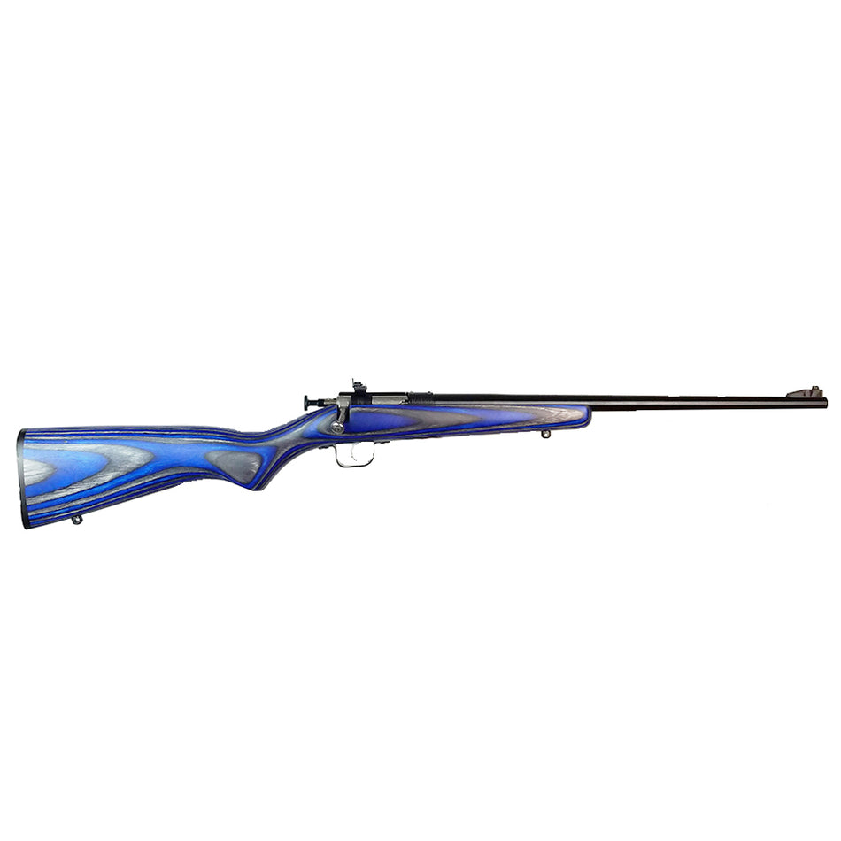 Crickett KSA2222 Youth 22 LR 1rd 16.12" Blued Barrel & Receiver, Fixed Front/Adjustable Rear Peep Sights, Blue Laminate Stock w/11.5" LOP, Rebounding Firing Pin Safety