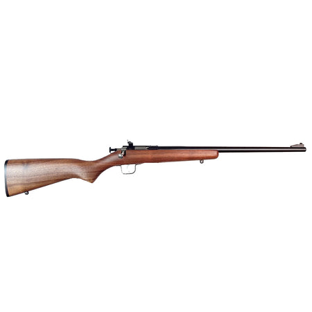 Crickett KSA2238 Youth 22 LR 1rd 16.12" Blued Barrel & Receiver, Fixed Front/Adjustable Rear Peep Sights, Walnut Stock w/11.5" LOP, Rebounding Firing Pin Safety