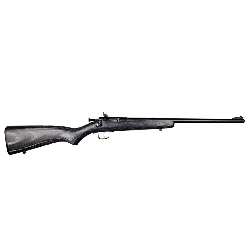 Crickett KSA2244 Youth 22 LR 1rd 16.12" Blued Barrel & Receiver, Fixed Front/Adjustable Rear Peep Sight, Black Laminate Stock w/11.5" LOP, Rebounding Firing Pin Safety