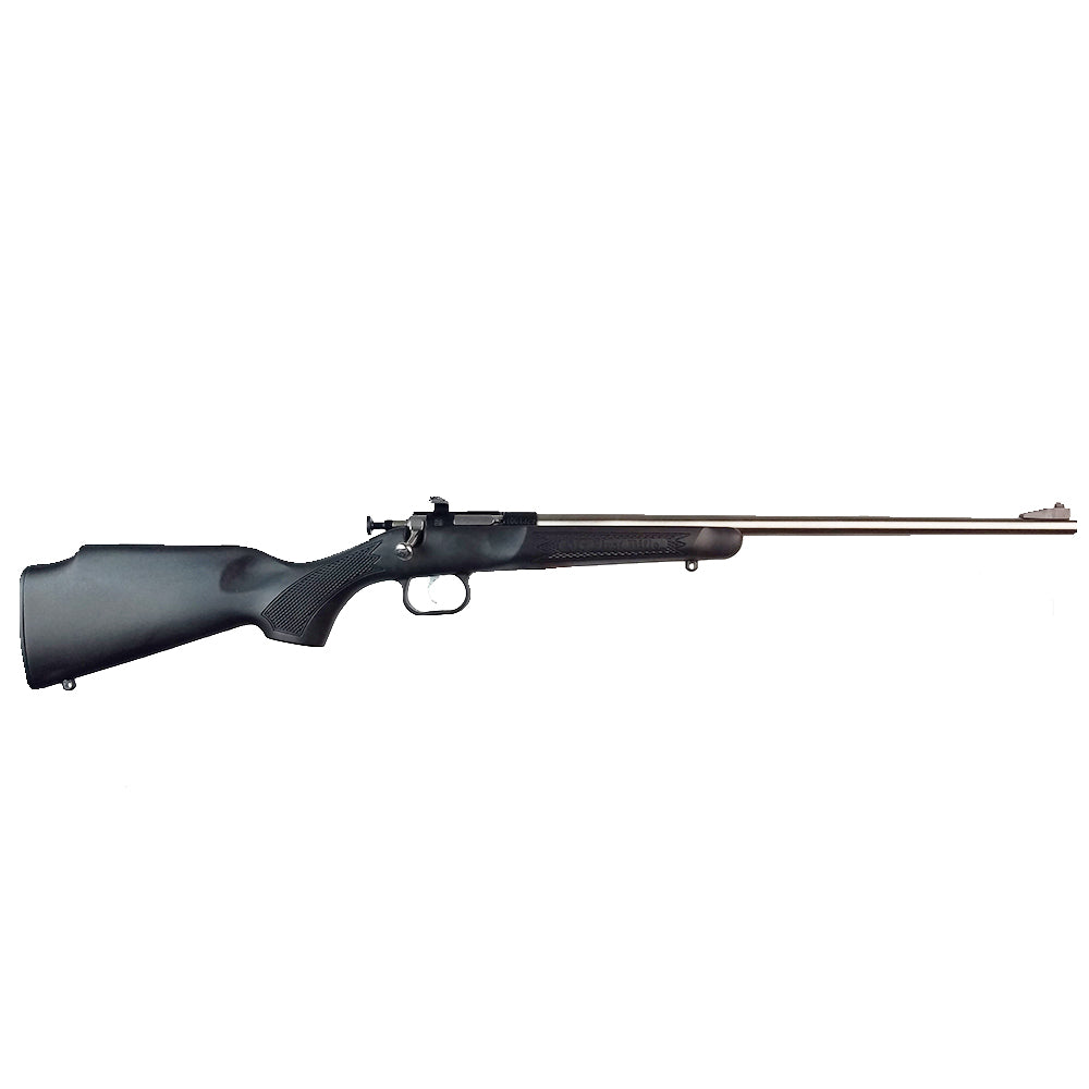 Crickett KSA2245 Youth 22 LR 1rd 16.12" Stainless Steel Barrel, Fixed Front/Adjustable Rear Peep Sights, Black Synthetic Stock w/11.5" LOP, Rebounding Firing Pin Safety